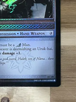 Awesome Lord Of The Rings LOTR TCG Card Sword Of Rohan FOIL 4C291 LP - Image 4
