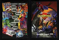 1995 Marvel Overpower CCG Marketing Cards The Ultimate Fantasy Card Game! 07ap - Image 3