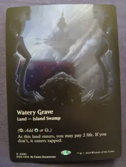 MTG edge of eternities borderless watery grave galaxy foil - Image 1