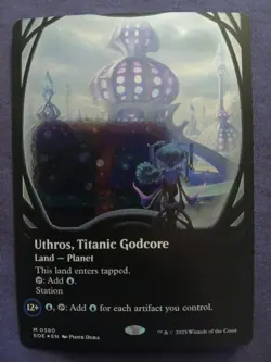 MTG edge of eternities uthros titanic godcore galaxy foil borderless - Image 1