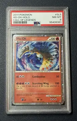 2011 Pokemon Shiny Ho-Oh Call of Legends Secret Rare Holo #SL5 PSA 8 - Image 1