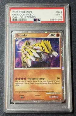2011 Pokemon Shiny Groudon Call of Legends Secret Rare Holo #SL4 PSA 9 - Image 1