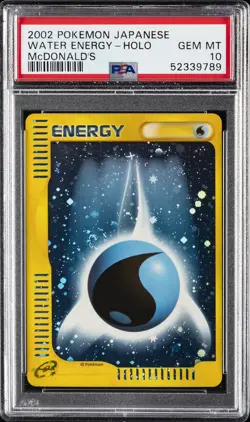 2002 POKEMON JPN MCDONALD'S WATER ENERGY-HOLO PSA 10 - Image 1