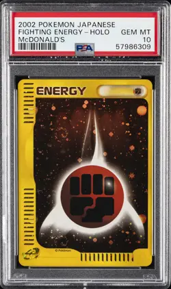 2002 POKEMON JPN MCDONALD'S FIGHTING ENERGY-HOLO PSA 10 - Image 1