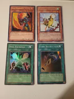YU-GI-OH! LOT OF 4 1996 YUGIOH CARDS HOLO - Image 1