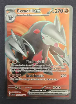 Pokemon TCG Card Excadrill Ex Full Art 160/086 Black Bolt Rare English MINT - Image 1