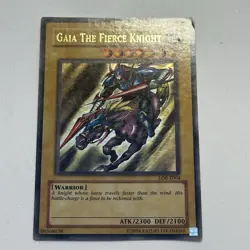 Yugioh Gaia The Fierce Knight LOB-E004 Ultra Rare Trading Card - Image 2