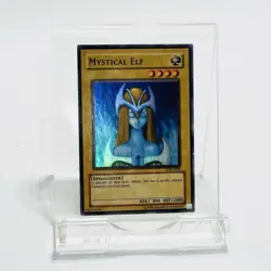 Yugioh Mystical Elf LOB-E050 Super Rare Trading Card - Image 1