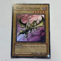 Yugioh Curse Of Dragon LOB-E053 Super Rare Trading Card - Image 2