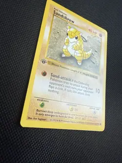 Pokemon Sandshrew 62/102 1st Edition Shadowless Base Set Card Unplayed Near Mint - Image 5