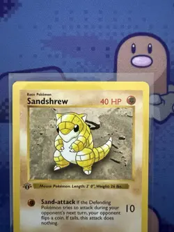 Pokemon Sandshrew 62/102 1st Edition Shadowless Base Set Card Unplayed Near Mint - Image 3