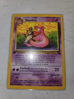 Slowbro 43/62 - 1st Edition Rare Fossil Pokemon Card - WOTC 1999 - NM/LP - Image 1