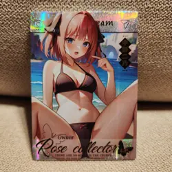 Nino Nakano Quintuplet LP Card Private Girl Goddess Story Waifu Serial #111/188 - Image 1