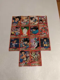 Dragon Ball GT Carddass Super Battle Card Set 14 No Dubs Vintage Used - Image 1