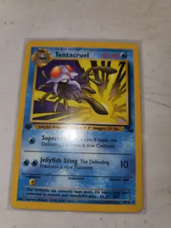 Tentacruel 44/62 - 1st Edition Rare Fossil Pokemon Card - WOTC 1999 - NM/LP - No - Image 1