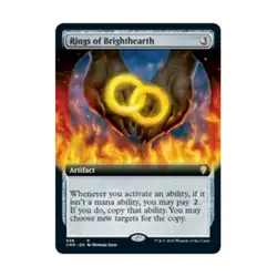 WOTC MtG Commander Legends Rings of Brighthearth (Extended Art) (R) (Foil) EX - Image 1
