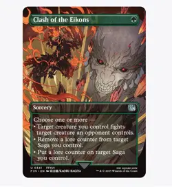 Clash of the Eikons -Foil Borderless - Final Fantasy (FIN) - MTG Uncommon #341 - Image 1