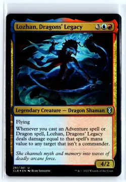 FOIL Lozhan, Dragons' Legacy 281 Baldur's Gate - MTG Magic the Gathering Card - Image 1