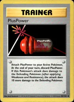Pokemon PlusPower Base Set (Shadowless) 84/102 Light Play LP+ or Better - Image 1