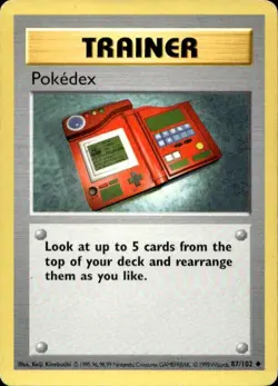 Pokemon Pokedex Base Set (Shadowless) 87/102 Light Play LP+ or Better - Image 1