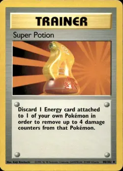 Pokemon Super Potion Base Set 90/102 Light Play LP+ or Better - Image 1