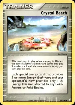 Pokemon Crystal Beach Crystal Guardians 75/100 Light Play LP+ or Better - Image 1