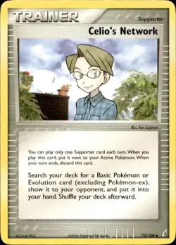 Pokemon Celio's Network Crystal Guardians 73/100 Light Play LP+ or Better - Image 1