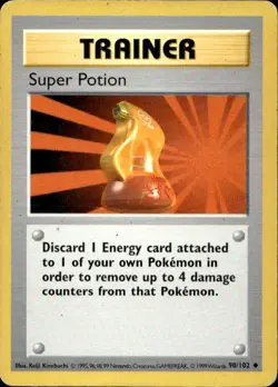Pokemon Super Potion Base Set (Shadowless) 90/102 Light Play LP+ or Better - Image 1