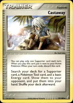 Pokemon Castaway Crystal Guardians 72/100 Light Play LP+ or Better - Image 1