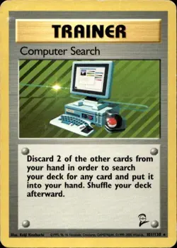 Pokemon Computer Search Base Set 2 101/130 Light Play LP+ or Better - Image 1