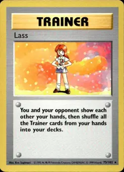 Pokemon Lass Base Set (Shadowless) 75/102 Light Play LP+ or Better - Image 1