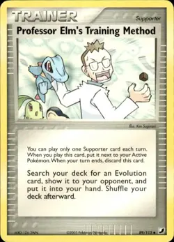 Pokemon Professor Elm's Training Method Unseen Forces 89/115 LP+ or Better - Image 1