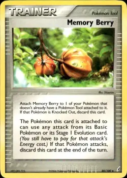 Pokemon Memory Berry Crystal Guardians 80/100 Light Play LP+ or Better - Image 1