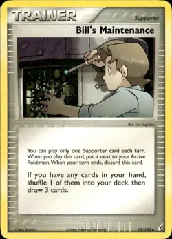 Pokemon Bill's Maintenance Crystal Guardians 71/100 Light Play LP+ or Better - Image 1