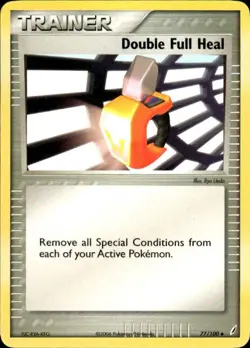 Pokemon Double Full Heal Crystal Guardians 77/100 Light Play LP+ or Better - Image 1