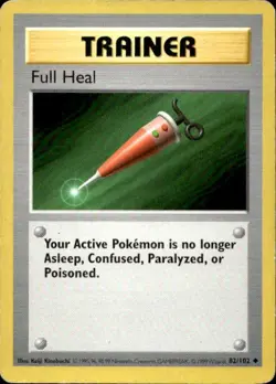 Pokemon Full Heal Base Set (Shadowless) 082/102 Light Play LP+ or Better - Image 1