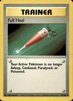 Pokemon Full Heal Base Set 082/102 Light Play LP+ or Better - Image 1