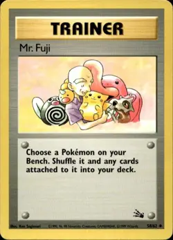 Pokemon Mr. Fuji Fossil 58/62 Light Play LP+ or Better - Image 1