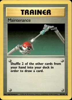 Pokemon Maintenance Base Set 083/102 Light Play LP+ or Better - Image 1