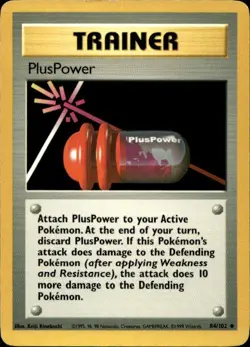 Pokemon PlusPower Base Set 84/102 Light Play LP+ or Better - Image 1