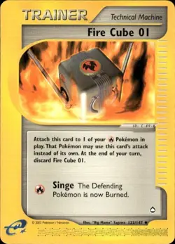 Pokemon Fire Cube 01 Aquapolis 122/147 Light Play LP+ or Better - Image 1