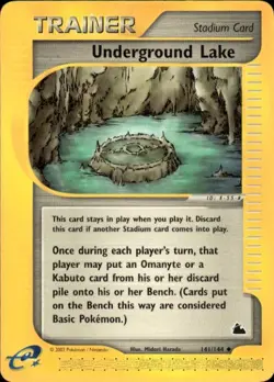 Pokemon Underground Lake Skyridge 141/144 Light Play LP+ or Better - Image 1