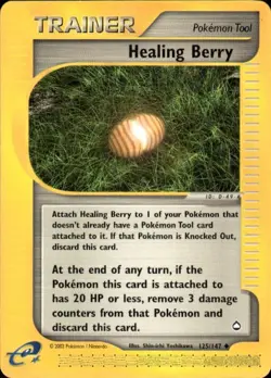 Pokemon Healing Berry Aquapolis 125/147 Light Play LP+ or Better - Image 1