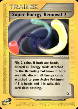 Pokemon Super Energy Removal 2 Aquapolis 134/147 Light Play LP+ or Better - Image 1