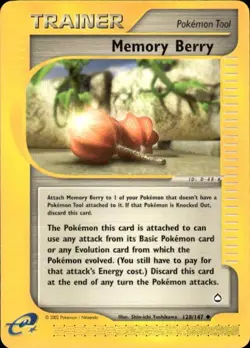 Pokemon Memory Berry Aquapolis 128/147 Light Play LP+ or Better - Image 1