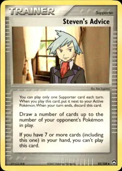 Pokemon Steven's Advice Power Keepers 83/108 Light Play LP+ or Better - Image 1