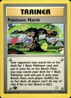 Pokemon Pokemon March 1st ed Neo Genesis 102/111 Light Play LP+ or Better - Image 1