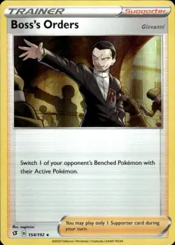 Pokemon Boss's Orders SWSH02: Rebel Clash 154/192 Light Play LP+ or Better - Image 1