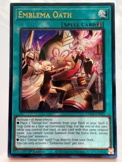 YUGIOH- 1x- Emblema Oath - VASM-EN021 - Ultra Rare - 1st Edition - Image 1