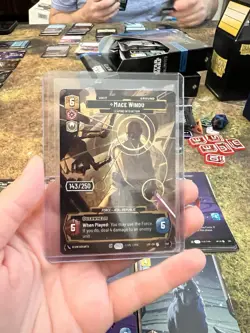 Mace Windu Leaping Into Action Card Game Unit 143/250 - Image 2